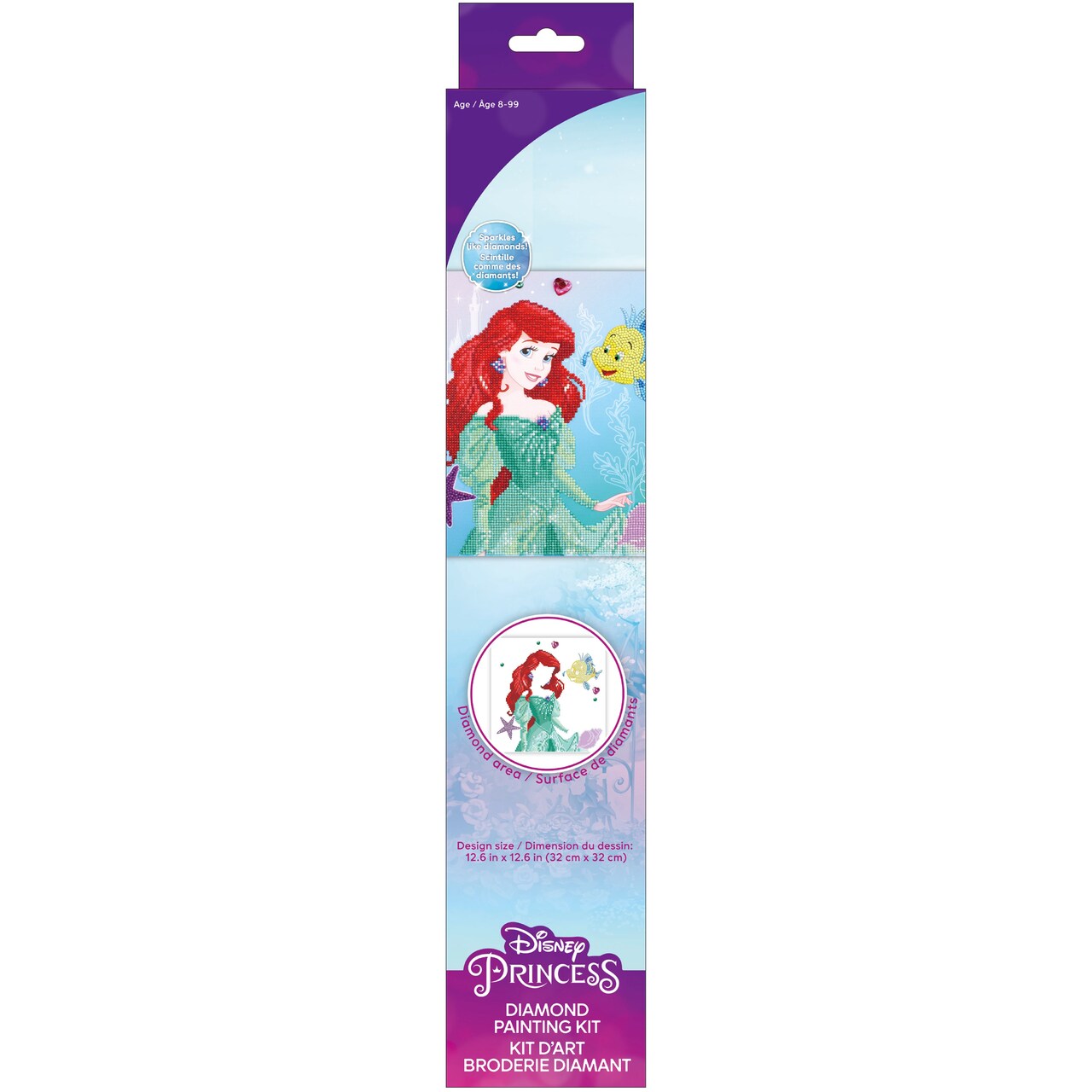 Camelot Dotz Diamond Art Kit 12.6"X12.6"-Disney - Ariel Spirited
